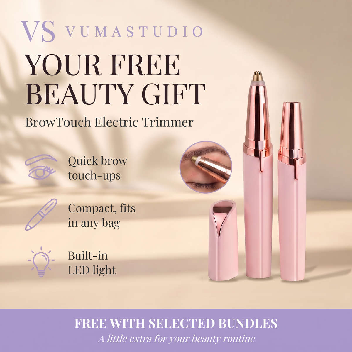 VumaStudio BrowTouch Electric Trimmer
